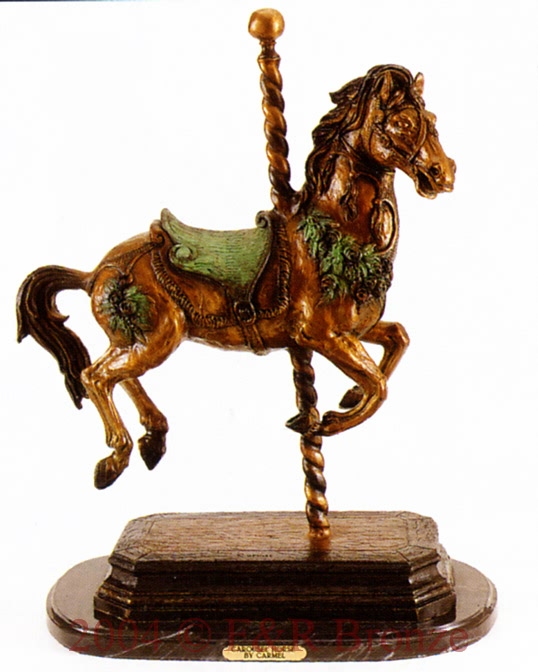 Carousel Horse bronze statue by Carmel